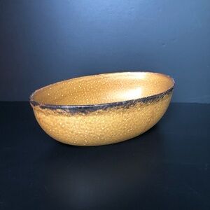 Vintage McCoy Mesa Canyon Oval Serving Bowl Brown Stoneware USA 1425 10.5x7x3.25